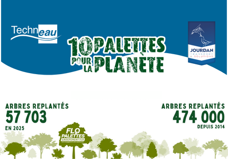 Techneau s’engage pour la reforestation avec l’opération “10 Palettes pour la Planète”
